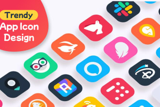 design trendy mobile app icon logo for android and ios icon