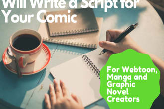 write a comic script for webtoon or manga