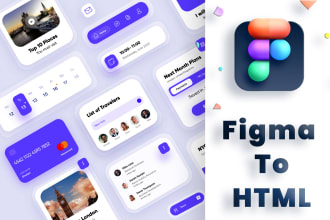 convert figma design to html css, bootstrap