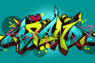 create original custom graffiti for your logo or merchandise