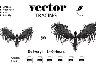 vector trace and convert the logo to vectorize