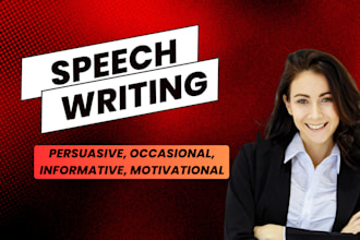 write informative speech persuasive speech occasional speech