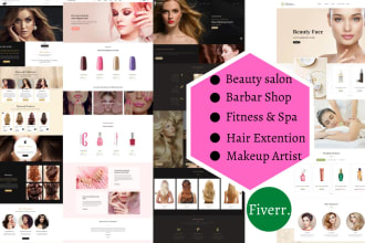 design hair extension beauty salon spa nail and cosmetic website