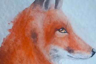 paint small watercolor animals painting