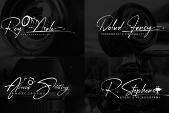 design photography watermark handwritten or signature logo