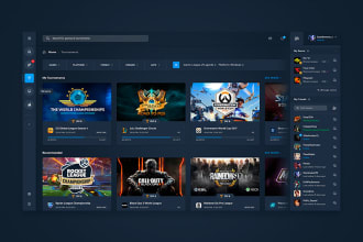 create tournament website, gaming website, esport website, crypto nft game