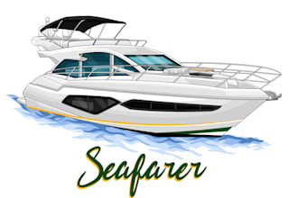 draw your boat into custom vector illustration