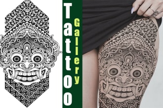 do unique traditional, mandala, polynesian tattoo design
