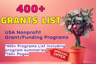 deliver 400 nonprofit grant funding programs summary report,  business plan