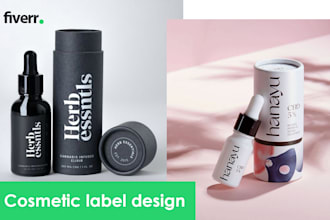 do a logo creation, cosmetic label design