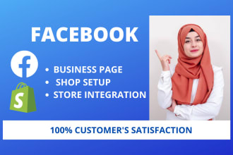 create facebook page, shop and integrate with shopify