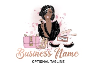provide cosmetics beauty saloon makeup parler logo design for you