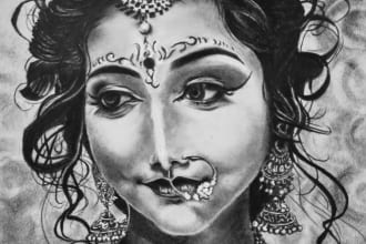 draw your portrait into a digital pencil sketch
