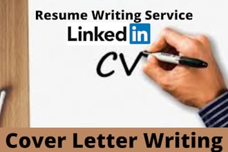 write CV, linkedin profile, resume and cover letter