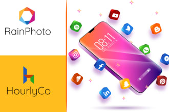 create modern minimalist mobile app icon and logo design