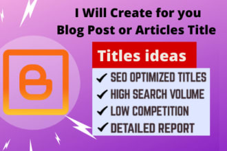 research 50 unique article title ideas according to niche