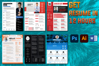 design a professional cv design or modern resume design