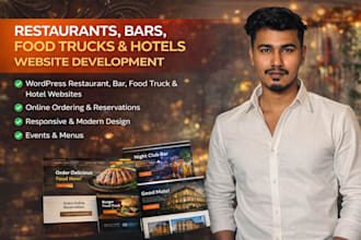 design luxury restaurant, bar, pub, or lounge website