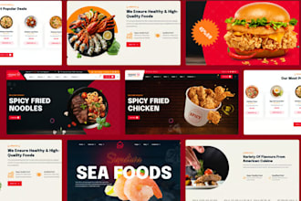 design a luxury bar, restaurant or food cart website that sells