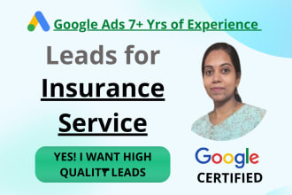 generate leads for insurance service using google ads