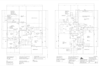 draft PDF to cad, autocad drafting, house plans, or redraw floor plans