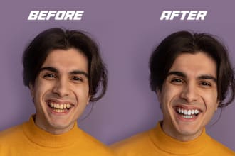 do retouch, clean, color correction and edit photos in fast
