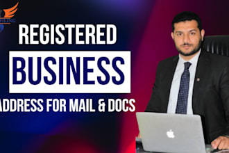 provide registered business address for receiving mails
