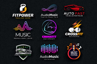 do a logo for automotive car truck car wash gym fitness podcast business