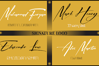 design handwritten, photography, signature logo using adobe illustrator