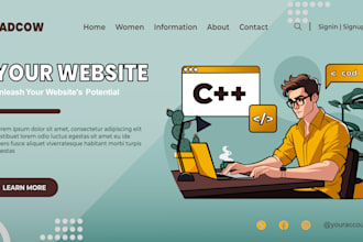 create illustration for your hero page website