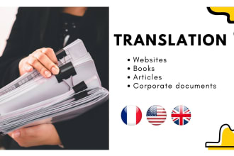 manually translate english to french and french to english