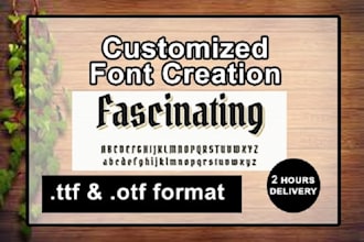 generate customized installable font in ttf and otf format