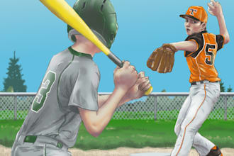 illustrate sports athletes or human anatomy