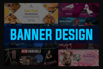 design a professional website banner or header, web banner and hero image
