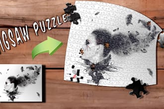 covert your pictures or illustrations into the jigsaw puzzle