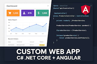 develop a fullstack web app using asp net and angular