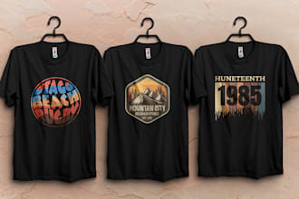 do trendy and vintage t shirt design