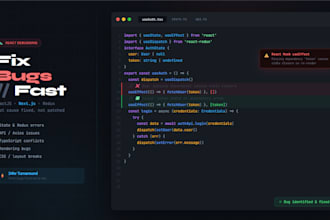 fix bugs and errors in your reactjs or nextjs application