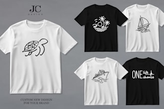 do minimalist typography and graphic design for t shirts