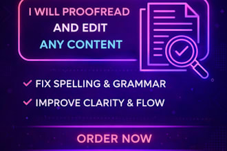 proofread and edit any content