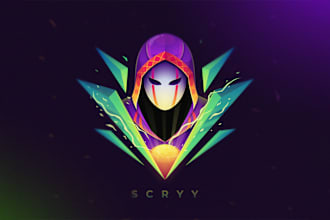 design gaming mascot logo for esport, twitch, stream
