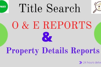 do property title search and property title report