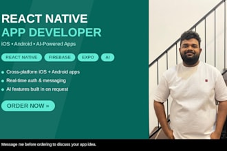 do mobile app development, react native app, ai app for ios android