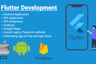 develop ios and android app using flutter and firebase