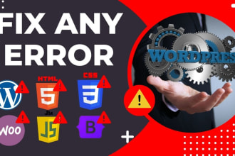 fix wordpress bugs, wordpress error, website issues