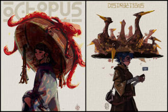 draw a fantasy character ilustration