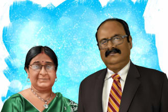 draw a couple photo, family photo or friends photo