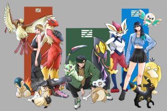 draw your character into pokemon trainer