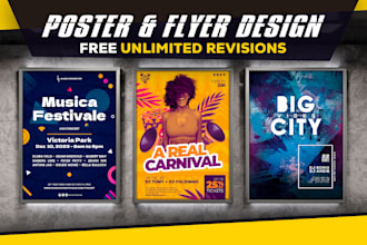 create professional poster or flyer design for any event