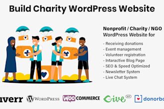 build a creative and responsive charity wordpress website